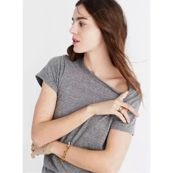 Madewell Plus Size Triblend Ex-Boyfriend Tee in Heather Grey Size 2X NWT - Picture 3 of 4